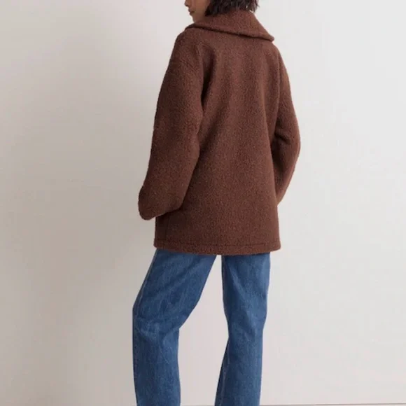 Madewell Pebbled Faux Shearling Shawl Collar Coat – Size M | Cozy Cottage - Picture 14 of 15